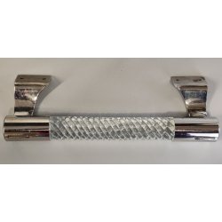 MANIGLIA CROMATA Vetro Murano Torciglioni DESIGN Barovier 1950 Maniglie PORTA