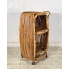 CARRELLO BAR DESIGN Tito Agnoli VIMINI BAMBÙ PORTAVIVANDE ANNI 60 CARRELLINO