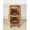 CARRELLO BAR DESIGN Tito Agnoli VIMINI BAMBÙ PORTAVIVANDE ANNI 60 CARRELLINO