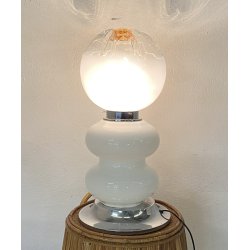 LAMPADA TAVOLO ATTR. Nason Mazzega ABAT-JOUR ANNI 70 VETRO LAMP SCRIVANIA GLASS