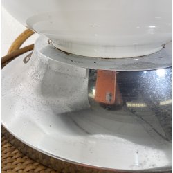 LAMPADA TAVOLO ATTR. Nason Mazzega ABAT-JOUR ANNI 70 VETRO LAMP SCRIVANIA GLASS