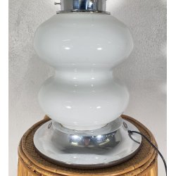 LAMPADA TAVOLO ATTR. Nason Mazzega ABAT-JOUR ANNI 70 VETRO LAMP SCRIVANIA GLASS