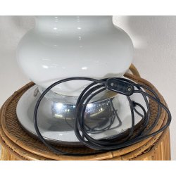 LAMPADA TAVOLO ATTR. Nason Mazzega ABAT-JOUR ANNI 70 VETRO LAMP SCRIVANIA GLASS