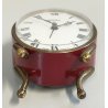 Swiza OROLOGIO TAVOLO OVALE 8 days SUONERIA anni 60 DORATO Old Alarm Clock