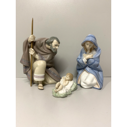 PRESEPE Lladrò PORCELAIN 10 Pz. FIGURINE SACRA FAMIGLIA NATIVITA' RE MAGI '900
