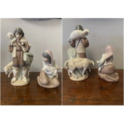 PRESEPE Lladrò PORCELAIN 10 Pz. FIGURINE SACRA FAMIGLIA NATIVITA' RE MAGI '900