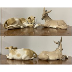 PRESEPE Lladrò PORCELAIN 10 Pz. FIGURINE SACRA FAMIGLIA NATIVITA' RE MAGI '900