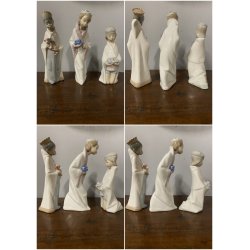PRESEPE Lladrò PORCELAIN 10 Pz. FIGURINE SACRA FAMIGLIA NATIVITA' RE MAGI '900