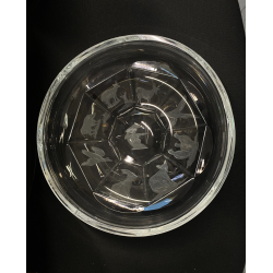 COPPA CIOTOLA VINTAGE I. Varisco DECORO INCISO CACCIA ARCIERE ANIMALI ø 26x9cm