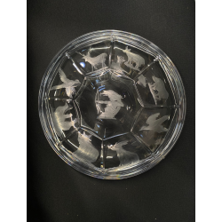 COPPA CIOTOLA VINTAGE I. Varisco DECORO INCISO CACCIA ARCIERE ANIMALI ø 26x9cm