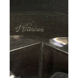 COPPA CIOTOLA VINTAGE I. Varisco DECORO INCISO CACCIA ARCIERE ANIMALI ø 26x9cm