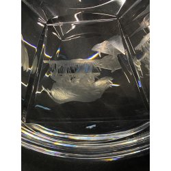 COPPA CIOTOLA VINTAGE I. Varisco DECORO INCISO CACCIA ARCIERE ANIMALI ø 26x9cm