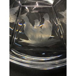 COPPA CIOTOLA VINTAGE I. Varisco DECORO INCISO CACCIA ARCIERE ANIMALI ø 26x9cm