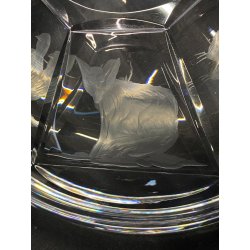 COPPA CIOTOLA VINTAGE I. Varisco DECORO INCISO CACCIA ARCIERE ANIMALI ø 26x9cm