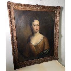 ANTICO QUADRO DIPINTO olio tela DAMA LADY NOBILDONNA 1600 Peter Lelly ritratto