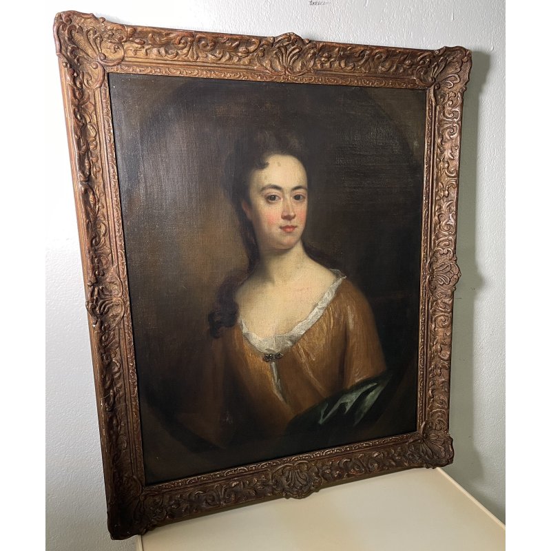 ANTICO QUADRO DIPINTO olio tela DAMA LADY NOBILDONNA 1600 Peter Lelly ritratto