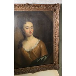 ANTICO QUADRO DIPINTO olio tela DAMA LADY NOBILDONNA 1600 Peter Lelly ritratto