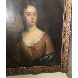 ANTICO QUADRO DIPINTO olio tela DAMA LADY NOBILDONNA 1600 Peter Lelly ritratto