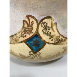 ANTICO GRANDE VASO Porcellana Vittoriano DECORO TRANSFER PRINTING MANONUALE '800