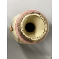 ANTICO GRANDE VASO Porcellana Vittoriano DECORO TRANSFER PRINTING MANONUALE '800