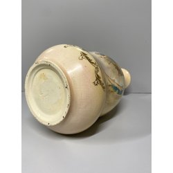 ANTICO GRANDE VASO Porcellana Vittoriano DECORO TRANSFER PRINTING MANONUALE '800