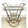 ANTICO CARRELLO BAR DESIGN CESARE LACCA ANNI 50 LEGNO OTTONE CARRELLINO VASSOIO
