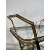 ANTICO CARRELLO BAR DESIGN CESARE LACCA ANNI 50 LEGNO OTTONE CARRELLINO VASSOIO