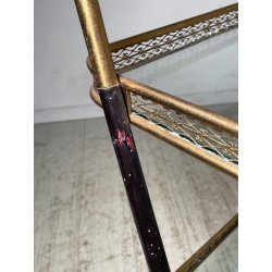 ANTICO CARRELLO BAR DESIGN CESARE LACCA ANNI 50 LEGNO OTTONE CARRELLINO VASSOIO