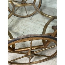 ANTICO CARRELLO BAR DESIGN CESARE LACCA ANNI 50 LEGNO OTTONE CARRELLINO VASSOIO