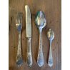 SET POSATE VINTAGE 12 Pers. METALLO PLACCATO ARGENTO 800 DESIGN CLASSICO '40/'50