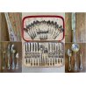 SET POSATE VINTAGE 12 Pers. METALLO PLACCATO ARGENTO 800 DESIGN CLASSICO '40/'50