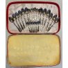 SET POSATE VINTAGE 12 Pers. METALLO PLACCATO ARGENTO 800 DESIGN CLASSICO '40/'50