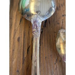 SET POSATE VINTAGE 12 Pers. METALLO PLACCATO ARGENTO 800 DESIGN CLASSICO '40/'50