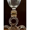 CALICE TIPETTO VENEZIANO VETRO SOFFIATO DI MURANO ORO  26 cm/h VINTAGE '50