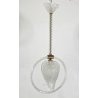 LAMPADARIO VETRO MURANO TRASPARENTE FOGLIE BAROVIER&TOSO VINTAGE LAMP GLASS