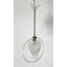 LAMPADARIO VETRO MURANO TRASPARENTE FOGLIE BAROVIER&TOSO VINTAGE LAMP GLASS