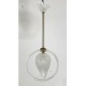 LAMPADARIO VETRO MURANO TRASPARENTE FOGLIE BAROVIER&TOSO VINTAGE LAMP GLASS