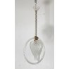 LAMPADARIO VETRO MURANO TRASPARENTE FOGLIE BAROVIER&TOSO VINTAGE LAMP GLASS
