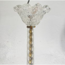 LAMPADARIO VETRO MURANO TRASPARENTE FOGLIE BAROVIER&TOSO VINTAGE LAMP GLASS