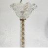 LAMPADARIO VETRO MURANO TRASPARENTE FOGLIE BAROVIER&TOSO VINTAGE LAMP GLASS