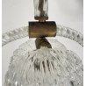 LAMPADARIO VETRO MURANO TRASPARENTE FOGLIE BAROVIER&TOSO VINTAGE LAMP GLASS
