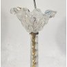 LAMPADARIO VETRO MURANO TRASPARENTE FOGLIE BAROVIER&TOSO VINTAGE LAMP GLASS