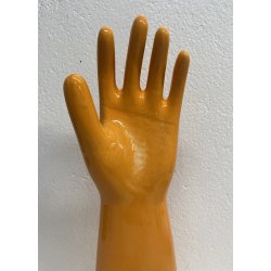 SET 3 STAMPI CERAMICA GUANTO PIRELLI ITALY 1980 MANO LATTICE