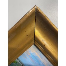 ANTICO PICCOLO DIPINTO OLIO CARTONE VEDUTA Castelli di Cannnero LAGO MAGGIORE