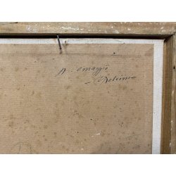 ANTICO PICCOLO DIPINTO OLIO PAESAGGIO VEDUTA STRESA BAVENO LAGO MAGGIORE '900