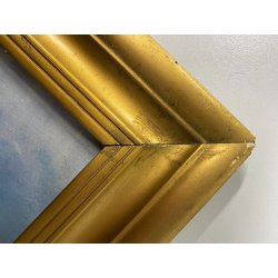 ANTICO PICCOLO DIPINTO OLIO PAESAGGIO VEDUTA STRESA BAVENO LAGO MAGGIORE '900