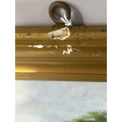 ANTICO PICCOLO DIPINTO OLIO PAESAGGIO VEDUTA STRESA BAVENO LAGO MAGGIORE '900