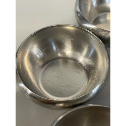 SET 6 CIOTOLE ALESSI MACEDONIA GELATO DESSERT ACCIAIO INOX DESIGN ITALY COPPETTE