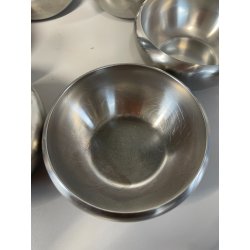 SET 6 CIOTOLE ALESSI MACEDONIA GELATO DESSERT ACCIAIO INOX DESIGN ITALY COPPETTE