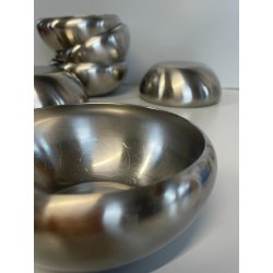 SET 6 CIOTOLE ALESSI MACEDONIA GELATO DESSERT ACCIAIO INOX DESIGN ITALY COPPETTE